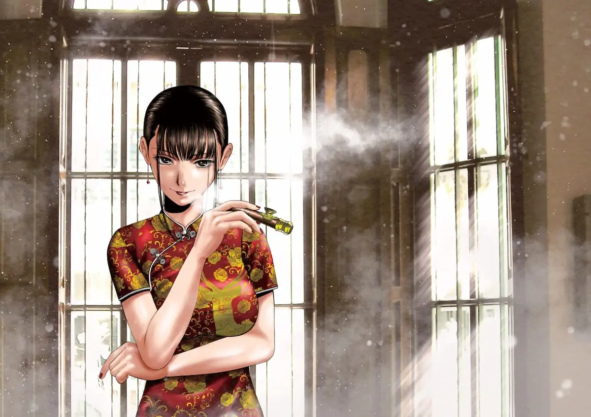 ツルシマさんが描いた『満州アヘンスクワッド』新ビジュアル／画像は作品公式Xから