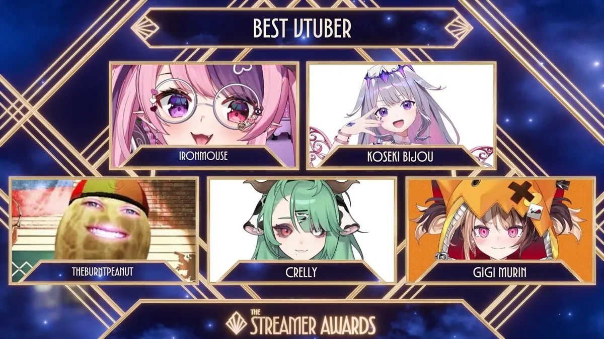 ホロライブVTuberの古石ビジューとジジ・ムリン、米国配信者アワードにノミネート