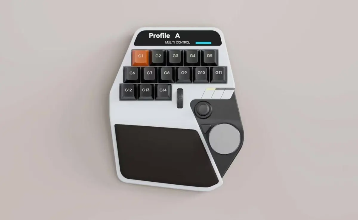lackさんとKeychronが共同開発する左手用入力デバイス(イメージ)