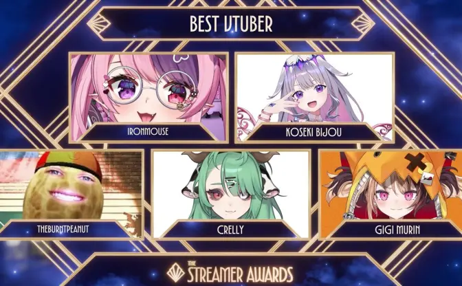 ホロライブVTuberの古石ビジューとジジ・ムリン、米国配信者アワードにノミネート